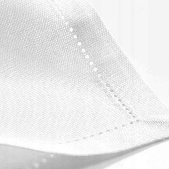 Napkin Cotton Set 3pcs L-C Charline Blanc 40x40cm