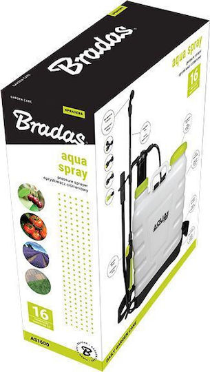 Bradas AS1600 Pulverizator cu presiune cu Capacitate 16lt în culoarea Alb