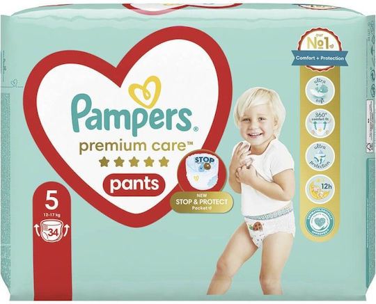 Pampers Diaper Pants Premium Care No. 5 for 12-17kg 34pcs