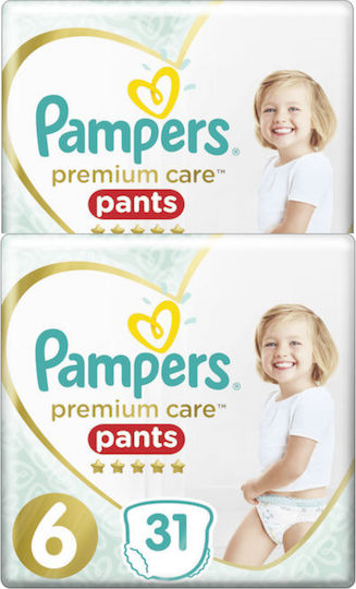 Pampers Scutece chiloțel Premium Care 1+1 Nr. 6 pentru 15+kg 62buc