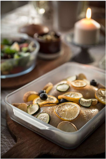 Aderia Rectangular Heat-Resistant Glass Cookware 29x19x5cm