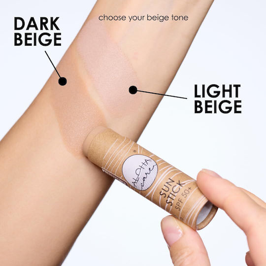 Aloha Care Sonnencreme Stick Wasserdicht Gesicht Körper mit Farbe Baleal Bronze Dunkel Beige 20gr