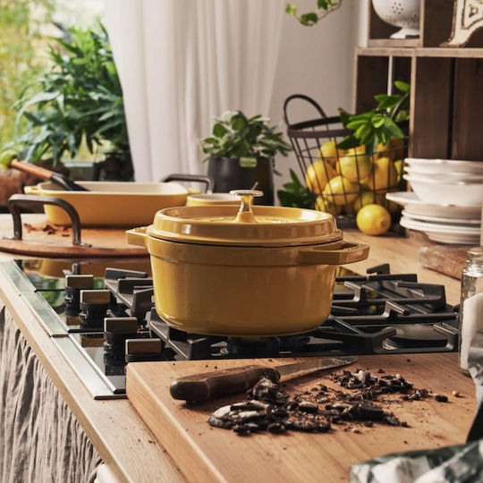 Staub La Cocotte Untiefe Topf aus Gusseisen 5,25lt / 26cm