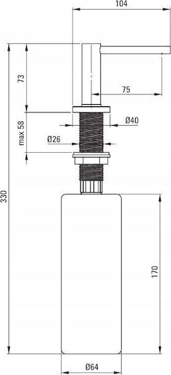 Deante Dispenser din Oțel Inoxidabil Argintiu