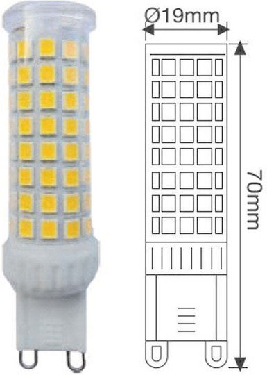 Vito Λάμπα LED 8W για Ντουί G9 Ψυχρό Λευκό 1000lm