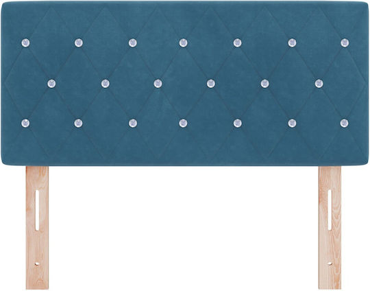 vidaXL Fabric Bed Headboard Dark Blue 100x88cm