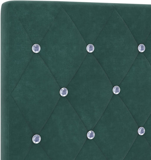 vidaXL Fabric Bed Headboard Dark Green 72x88cm