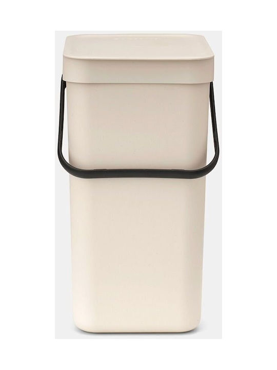 Brabantia Κάδος Sort & Go Απορριμμάτων Πλαστικός Μπεζ 12lt