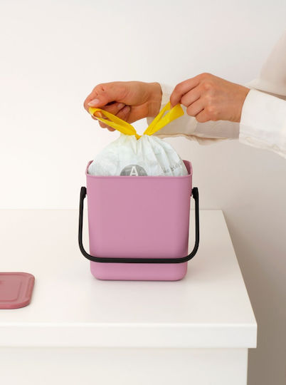 Brabantia Κάδος Sort & Go Απορριμμάτων Πλαστικός με Αιωρούμενο Καπάκι Ροζ 3lt