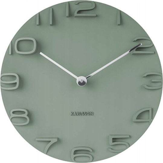 Karlsson On The Edge Wanduhr Metallisch Green Ø42cm