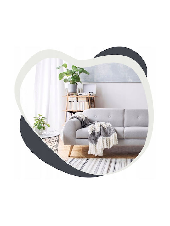 Wall Clock Mirror White Ø25cm