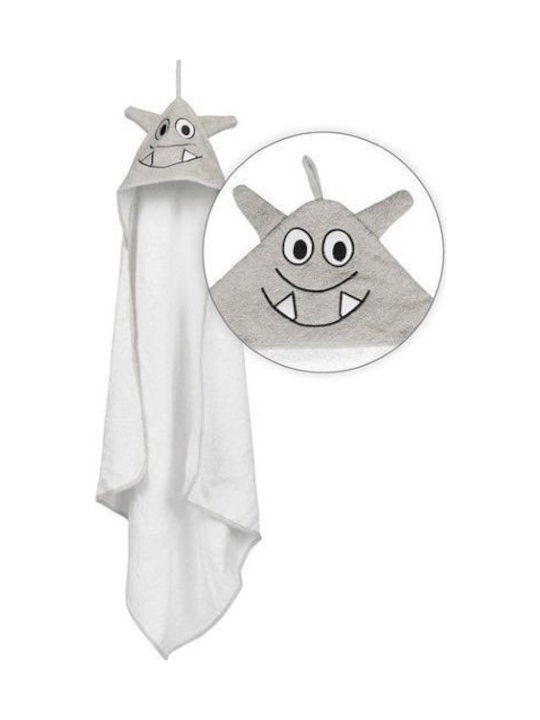 Matex Hooded Baby Bath Towel Jimmy Dino Grey