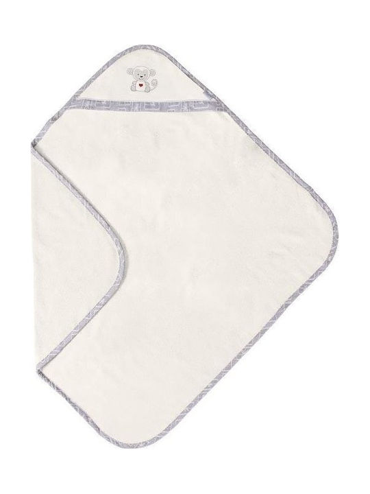Matex Βρεφική Κάπα-Μπουρνούζι με Κουκούλα White 100x100εκ.