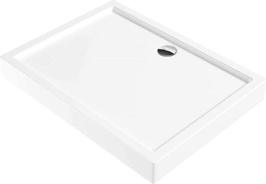 Deante Rectangulară Acrilic Duș 100x80cm Albă