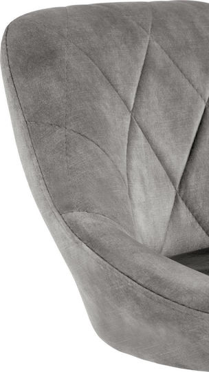 Hocker Bar Gepolstert mit Samt Gray