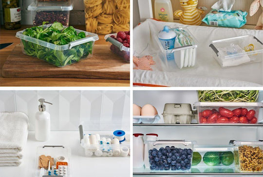 Moxom Plastic Storage Box with Lid 2L