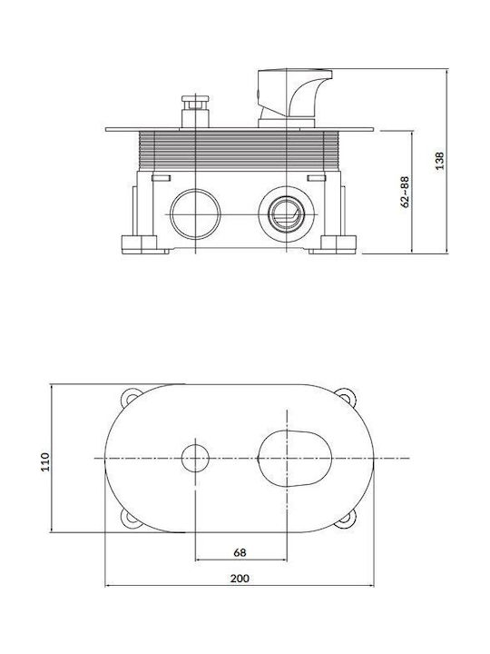 Cersanit Mischpult Einbau für Dusche 5902115799747