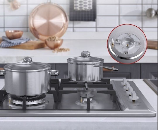 IsEasy Natural Gas Cooktop Autonomous 59x51cm Silver