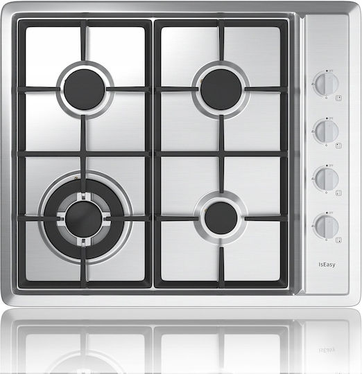 IsEasy Natural Gas Cooktop Autonomous 59x51cm Silver