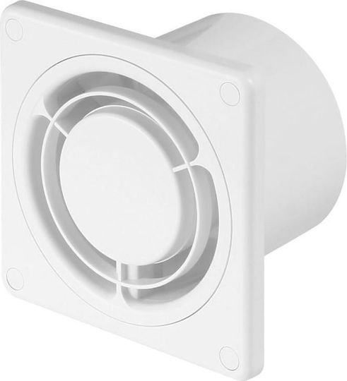 Awenta Ring WWR100 Wandmontage Lüfter für das Badezimmer 100mm Weiß