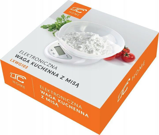 LTC Audio Ψηφιακή Ζυγαριά Κουζίνας με Κάδο έως 5kg Λευκή