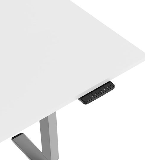 Powerton Βάση Γραφείου Μεταλλική με Ρεγουλατόρο Grey
