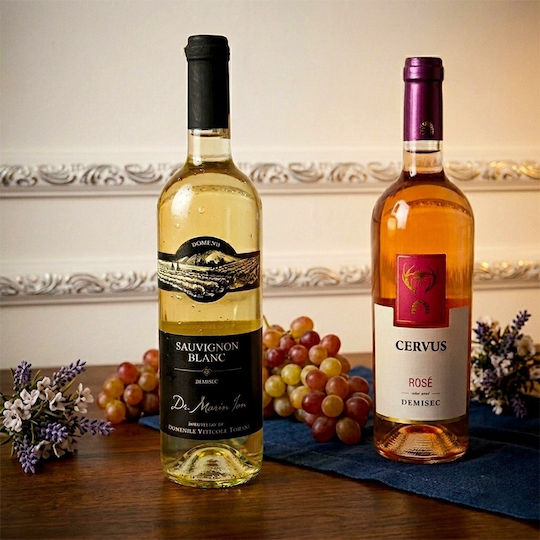 Premium Package 2 Wines In A Wooden Box Engraved Manor Illustration