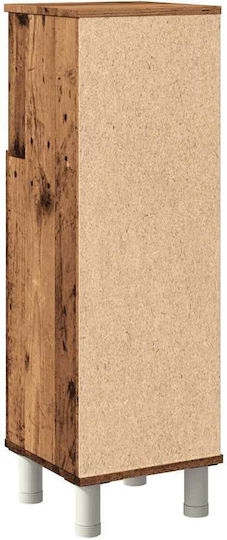 vidaXL Στήλη Μπάνιου Δαπέδου Μ30xΒ30xΥ95cm Καφέ