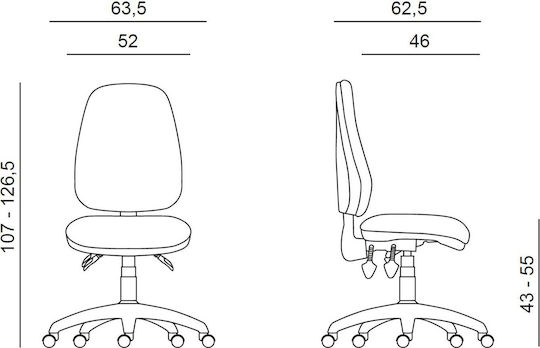 Powerton Gray Office Chair