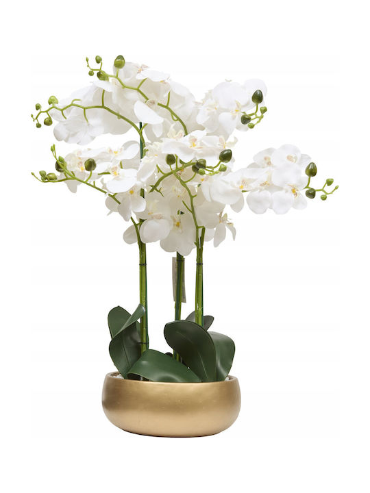 Atmosphera Kreation Innenarchitektur Vase Sanae Orchidee 65 Cm Gold