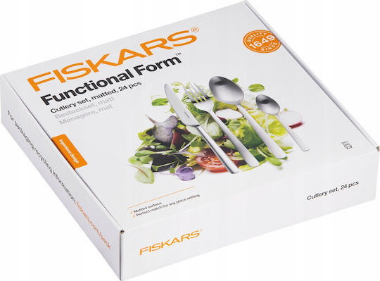 Fiskars Besteckset Edelstahl Silber 24Stück