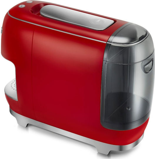 Smeg Καφετιέρα για Κάψουλες A Modo Mio Πίεσης 10bar Κόκκινη