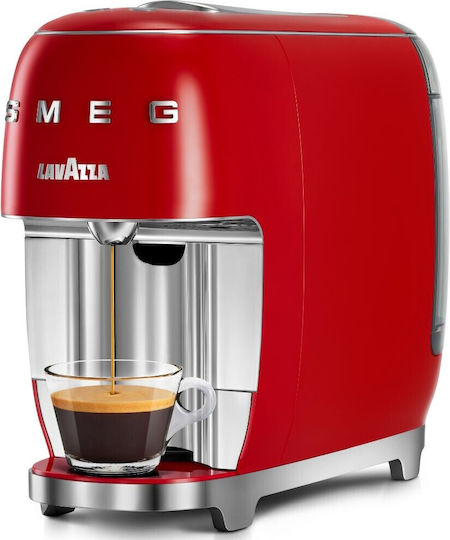 Smeg Καφετιέρα για Κάψουλες A Modo Mio Πίεσης 10bar Κόκκινη