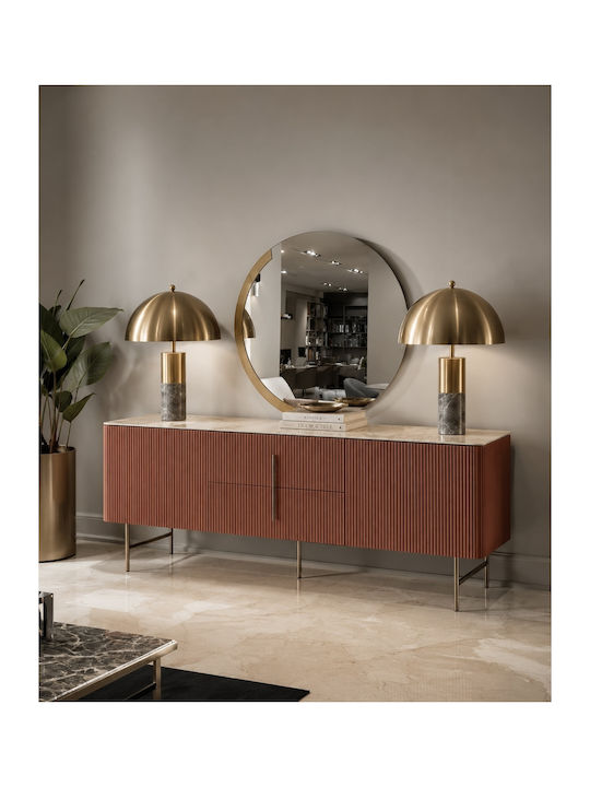 Μπουφές Aston mit Schubladen Μπορντώ Λάκα Ματ 200x50x72cm