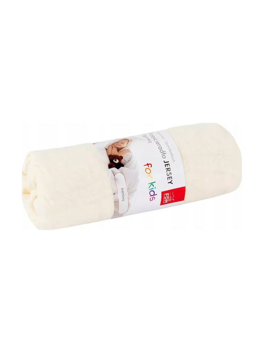 Sensillo Baby Sheet Crib Flannel Fitted White White 80x160cm