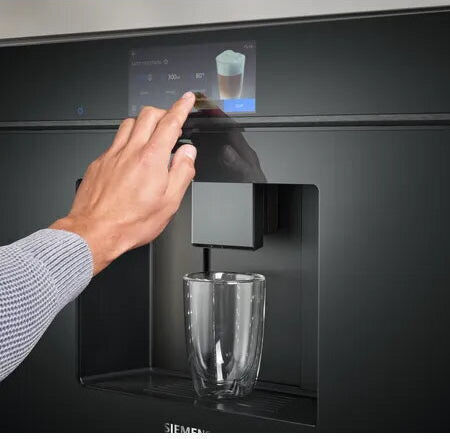Siemens Iq700 Automatic Built-in Espresso Coffee Machine 1500W with Grinding Burrs Black CT718L1B0