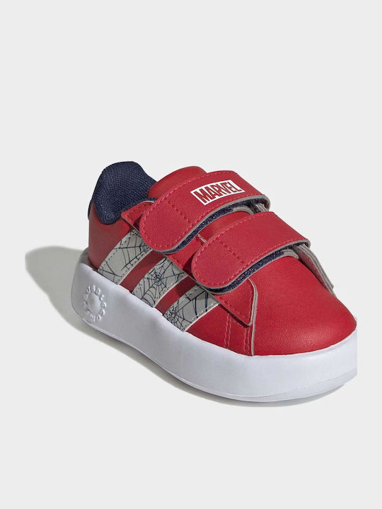 Grand Court Adidași Copii Cu Închidere Hoop & Loop Roșii