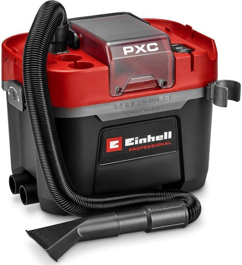 Einhell TP-VC 18/10 Li BL L-Solo Rechargeable Wet-Dry Vacuum Without Charger and Battery with Plastic 10 L Drum Red