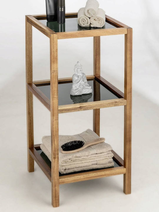 Wenko Wooden Kitchen Rack 3 Tiers Brown 36x36x79cm