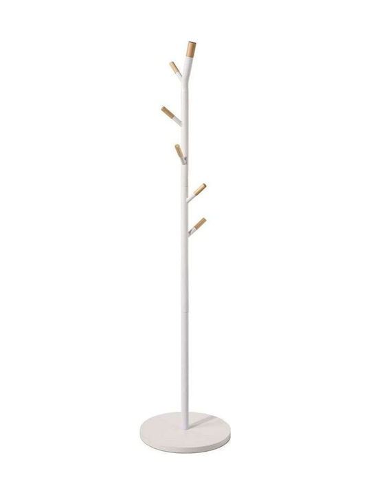 5Five Καλόγερος Μεταλλικός Λευκός 40x40x175.5cm