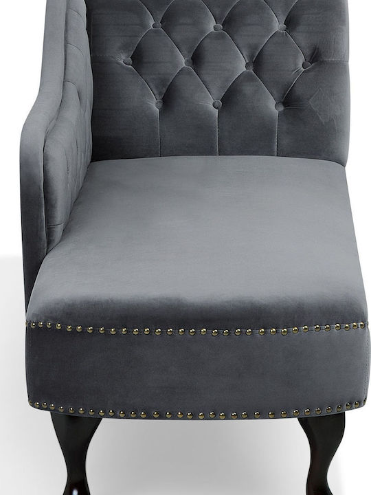 Nimes Modern Chesterfield Liegestuhl Samt Graues M134xP56cm