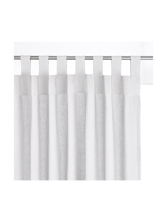 La Redoute Interieurs Curtain with Tab Top White 324054697_10465_75 135x350cm