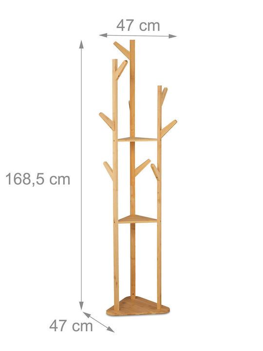 Relaxdays Cuiere pom din lemn bej x47x168.5cm