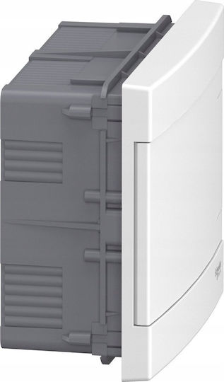 Modular Switchgear 1x8 Flush Mounted IP40 Easy9 EZ9EU-1-8-PT-P Door White EZ9EUB108