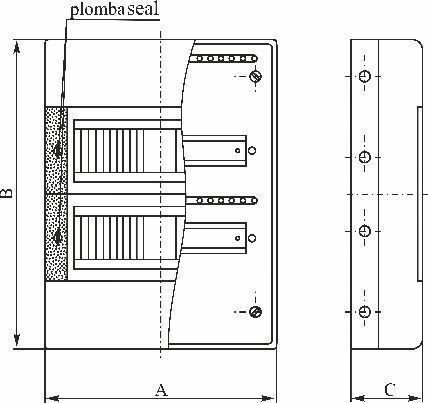 3x12 Surface-mounted Modular Switchgear Ip40 Srn-36/b N+pe