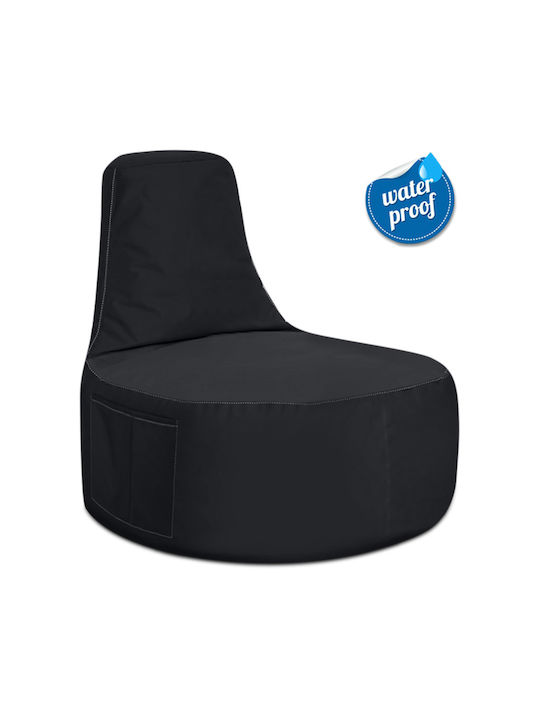 Bean Bag Chair Waterproof Eva Black 64x70x80cm