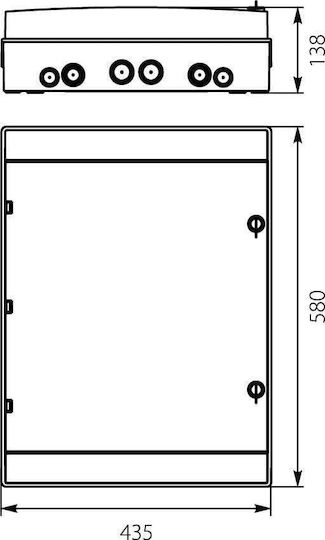 Airtight Modular Switchgear 500V AC 1000V DC RH-54/3B White Door 36.153