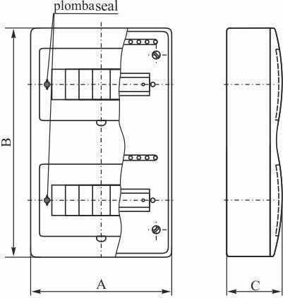 2x8 Surface Mounted Modular Switchgear Ip40 Rn-16/b Wave N+pe 7.14