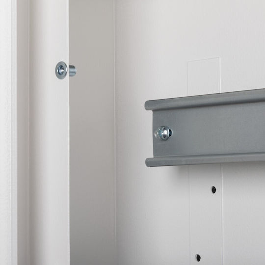 Metal Modular Switchgear 4x24 Surface Mounted Ip30 N+pe I Class Door White Kp-db-i-ms-424 White 32638