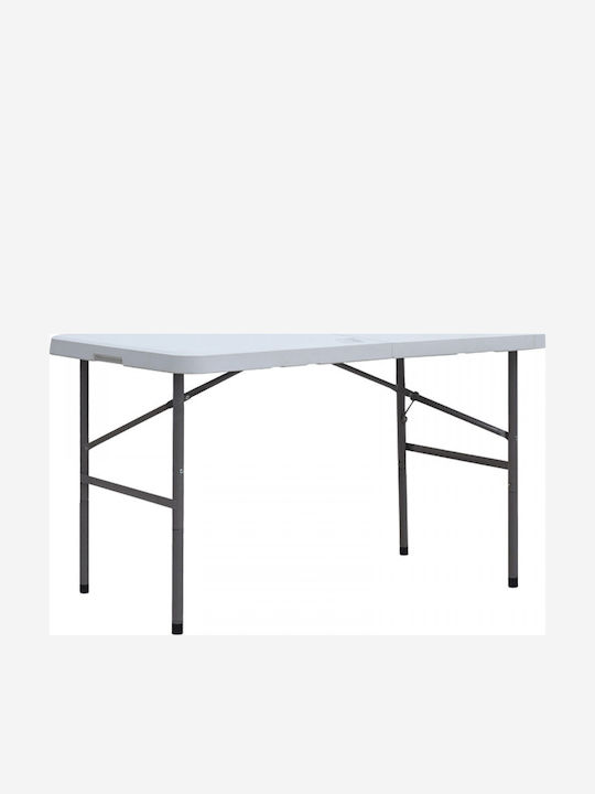 Outdoor Catering Foldable White Table 120x60x74cm